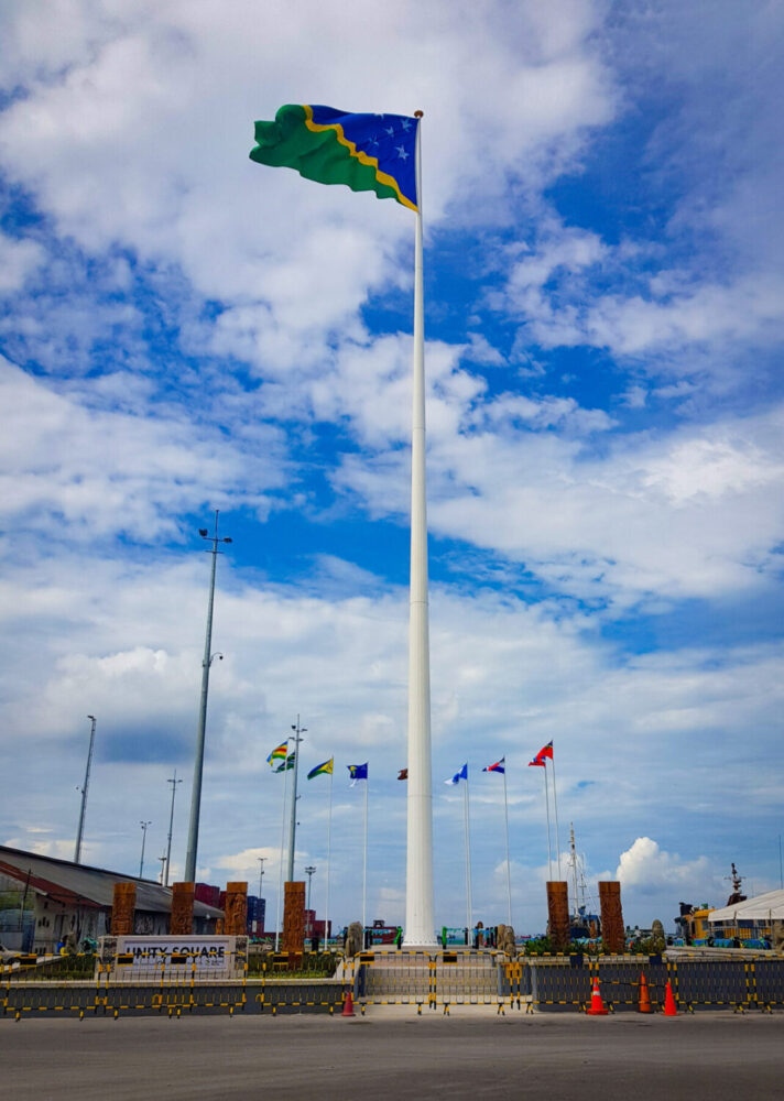 square flag pole